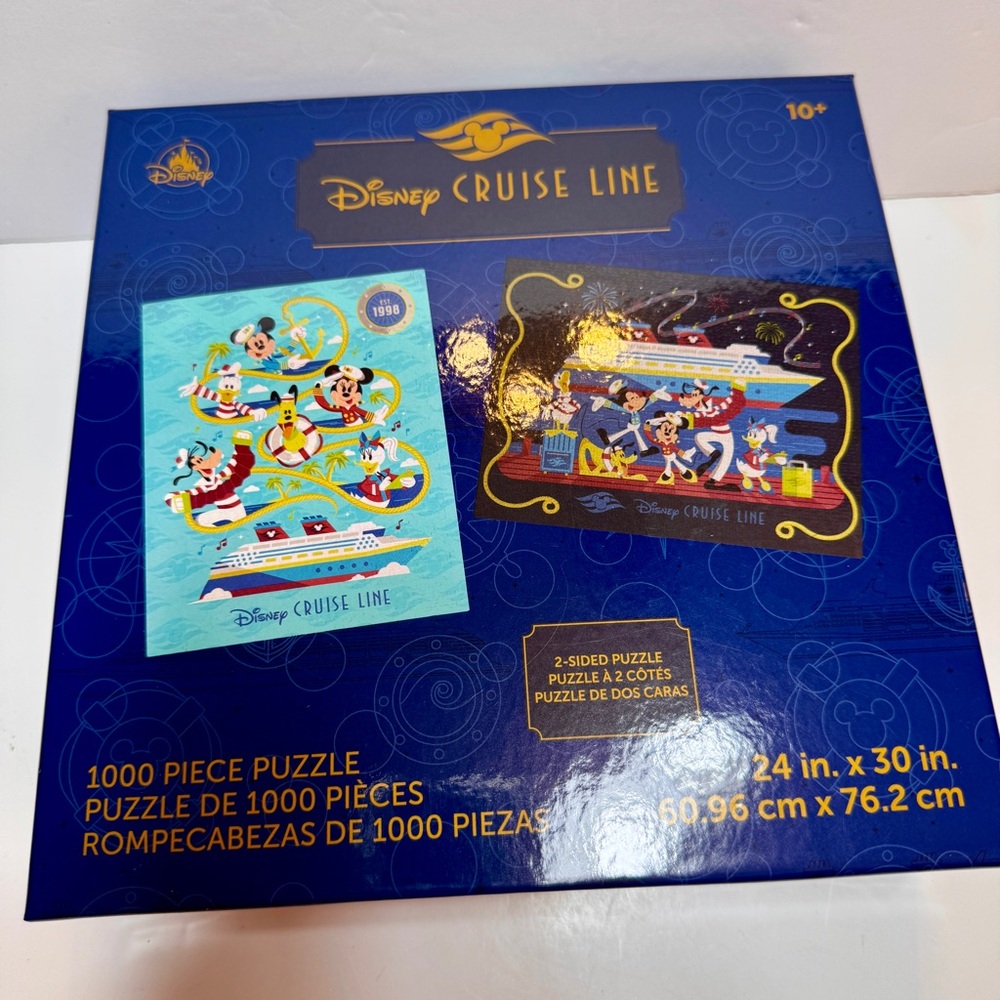 NWT. Mickey and Friends Disney Cruise Line DCL Double-Sided 1000 Piece Puzzle.